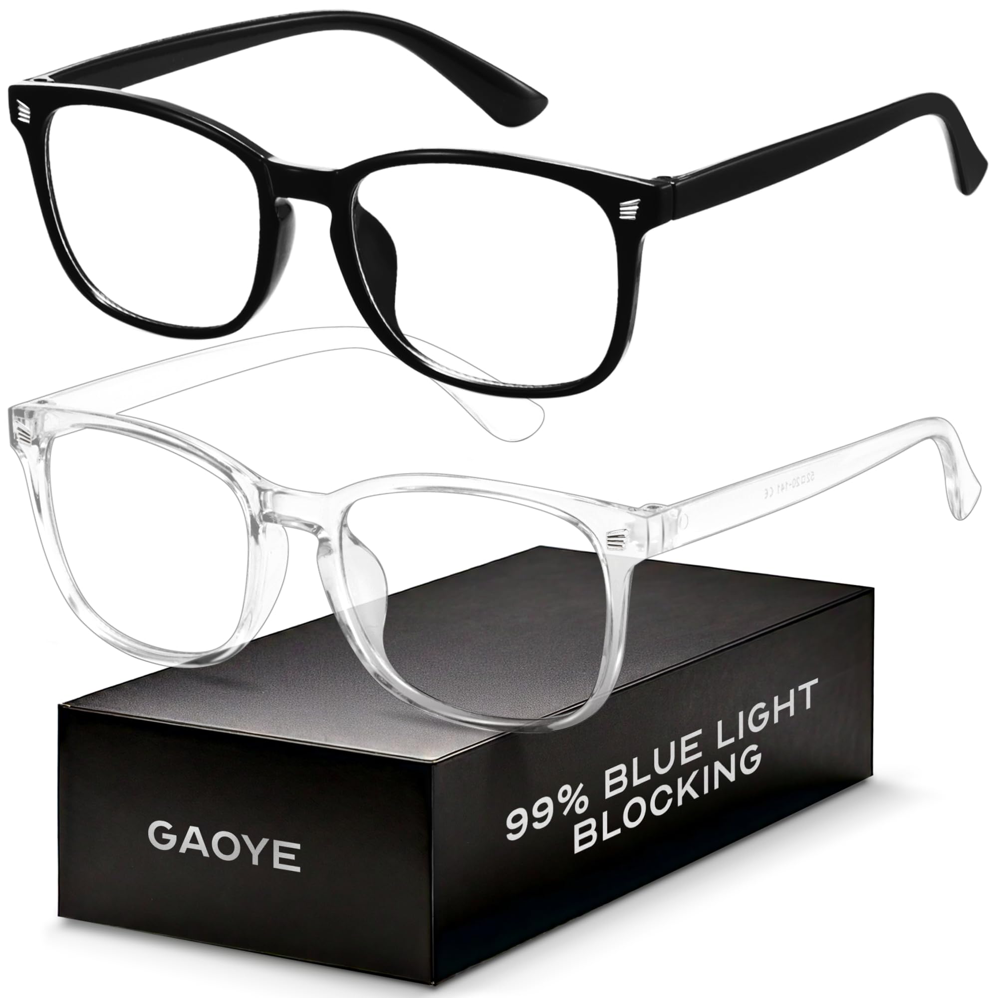 Blue Light Blocking Glasses - Fashion Square Fake Eyeglasses, Anti UV Ray Computer Gaming Glasses Blue Blockers for Women/Men